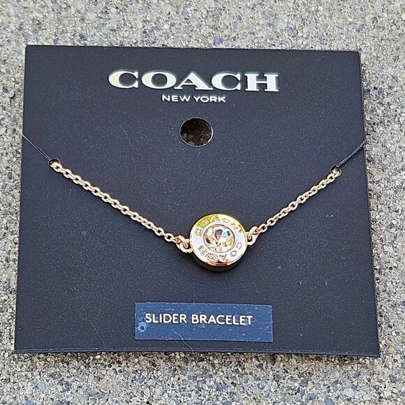 Coach Rose Gold slider bracelet New msrp $78 - Picture 1 of 16